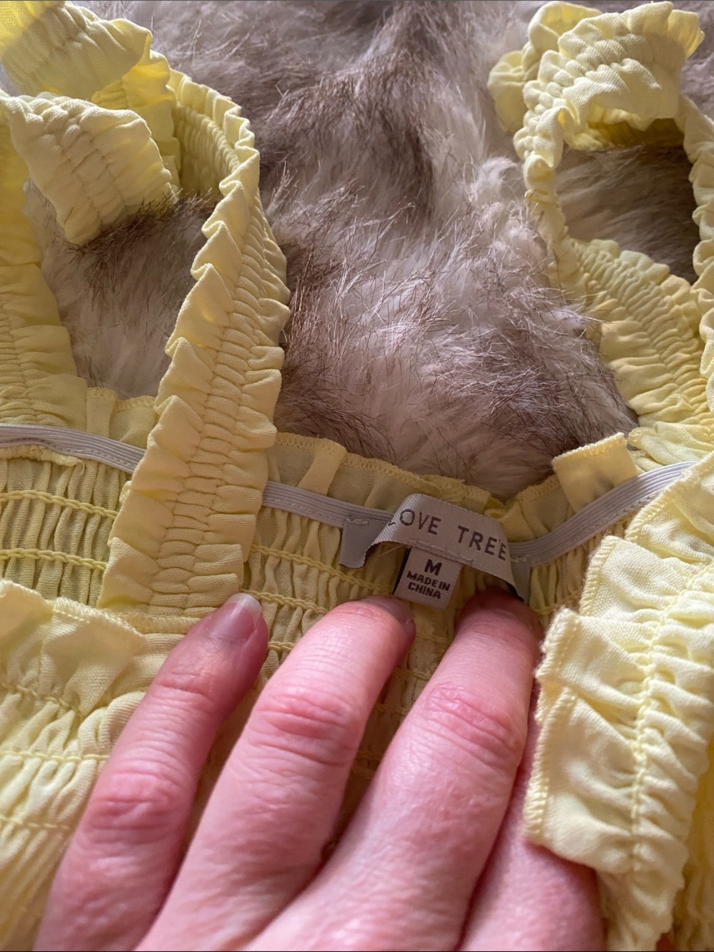 Love Tree Yellow Smocked Ruffle Sundress - Picture 2 of 2